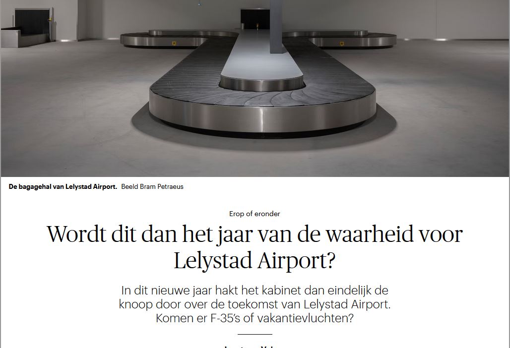 Artikel Trouw Lelystad Airport