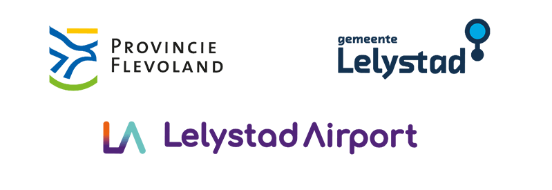 Lelystad Airport Provincie Gemeente en Defensie logos